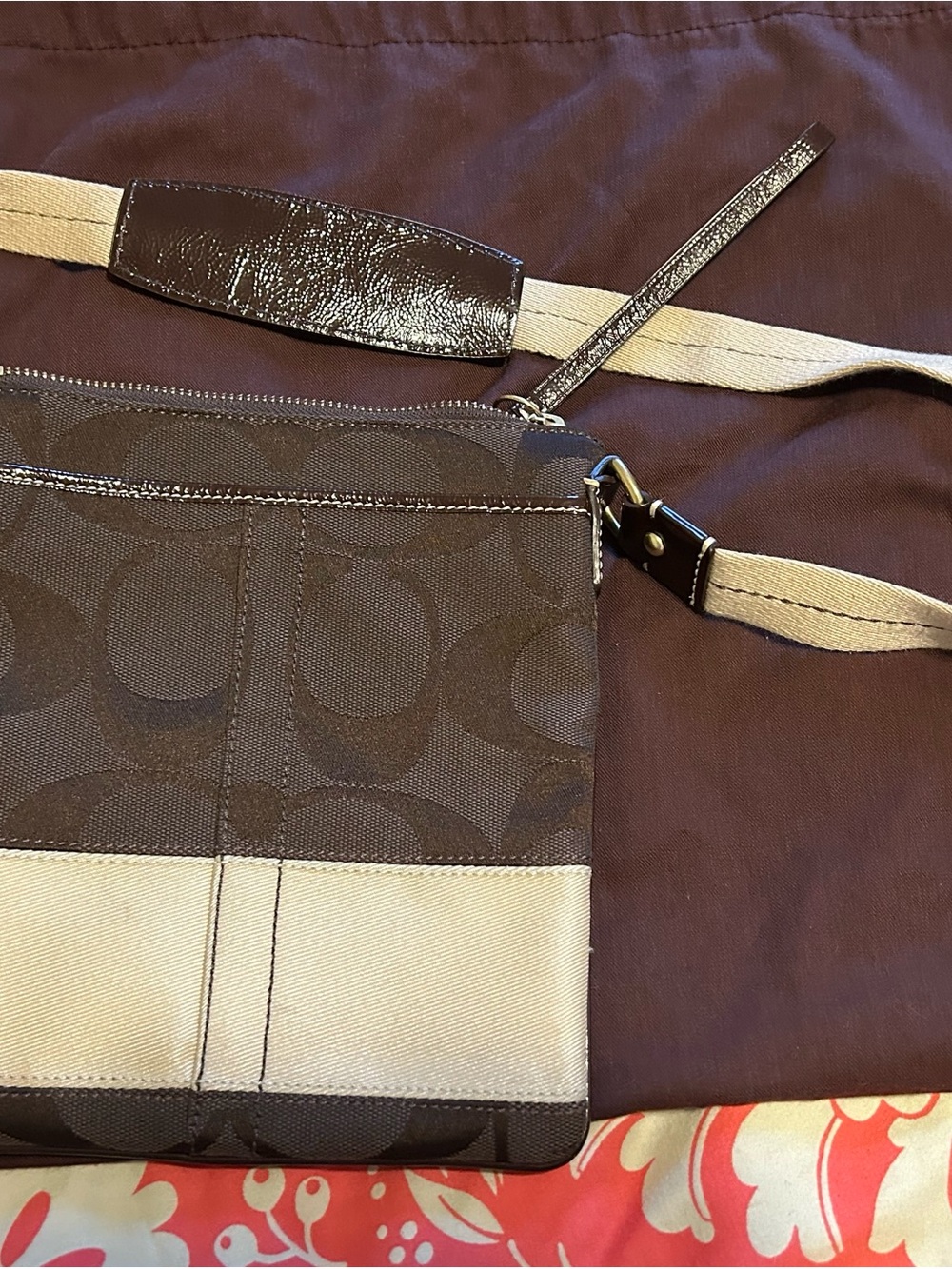 Coach Messenger Bag in Brown and Cream